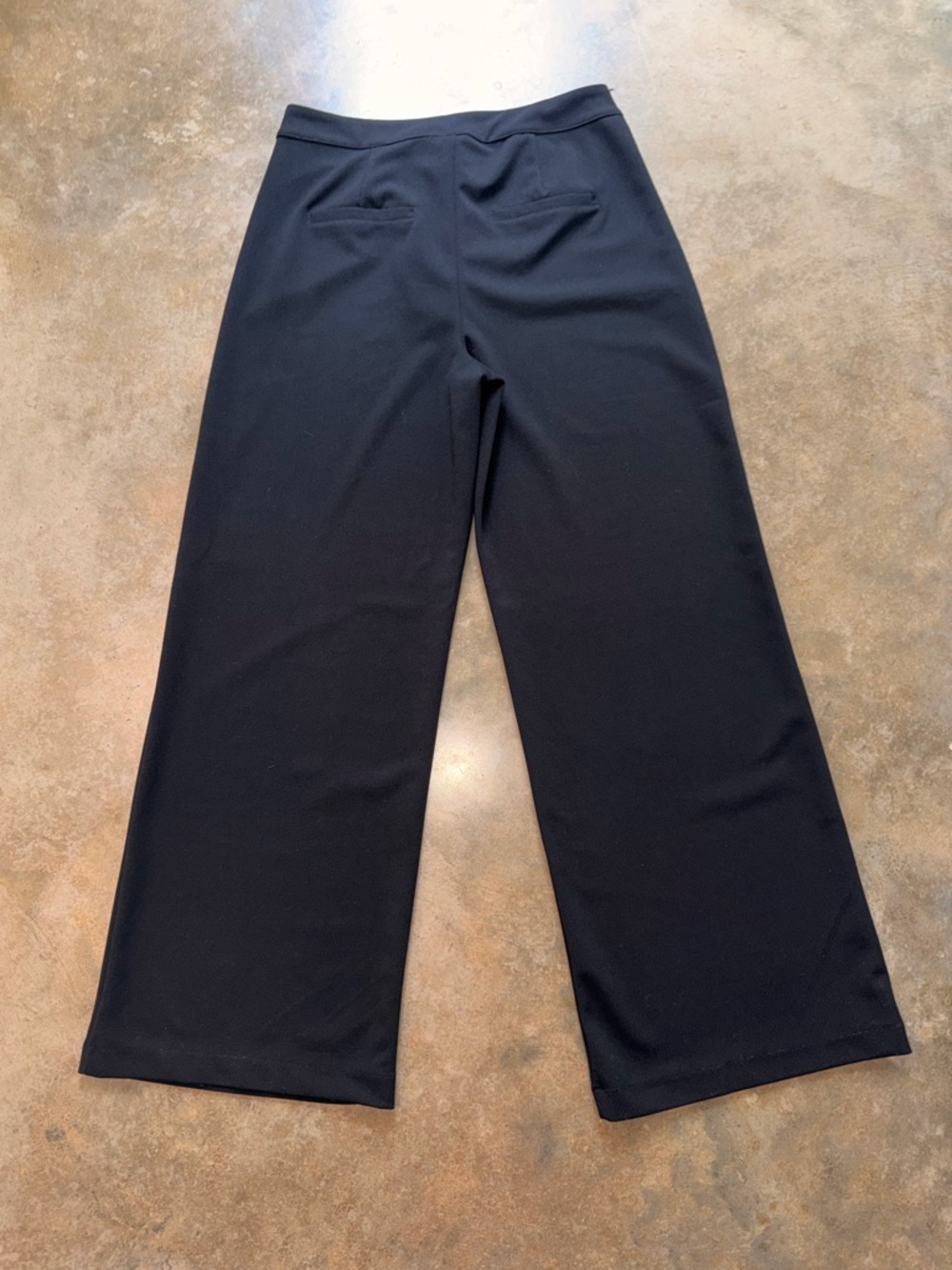 Black Wide Leg Dress Pants High Rise Flare Size 25 Work Career - Picture 2 of 14